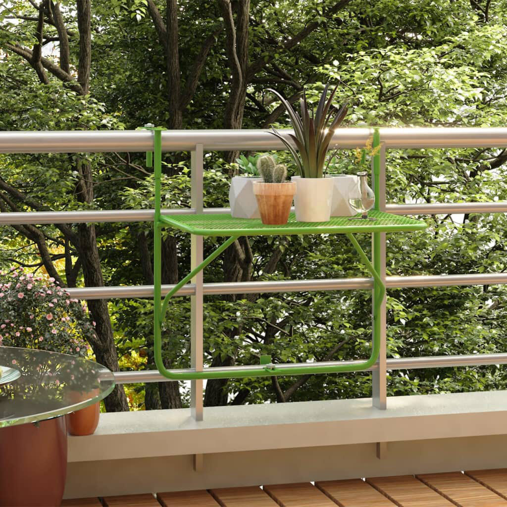Dakota Fields Pennock Rectangular Outdoor Balcony Table - 60 cm W 40 cm D Green