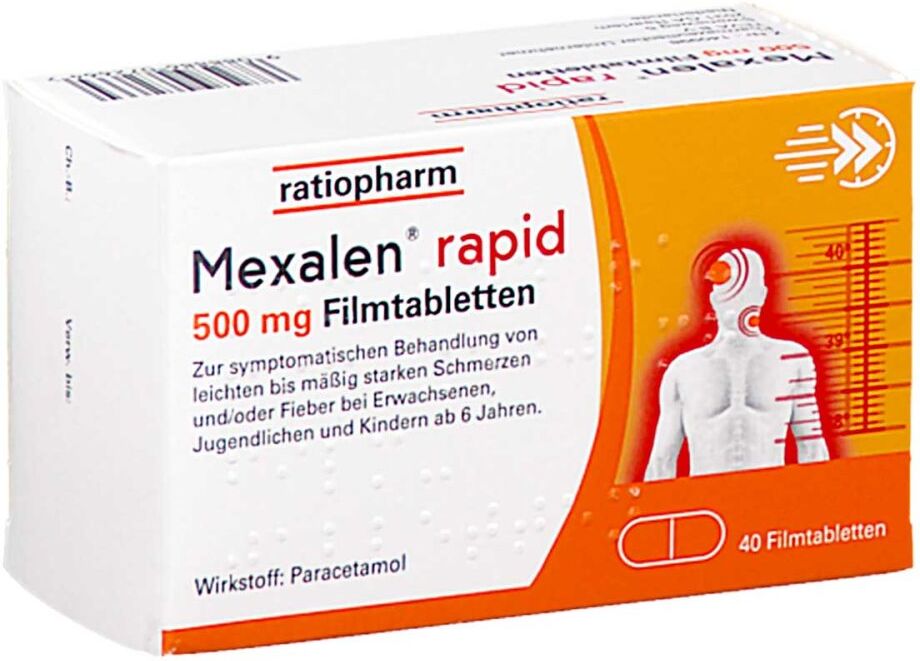 Mexalen rapid 500 mg Filmtabletten 40stk