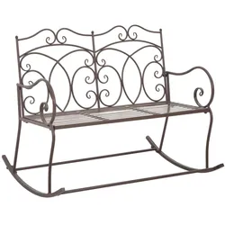 Helloshop26 - Gartenbank Terrassenmöbel 104 x 83 x 89 cm antikbraunes Eisen 02_0011149