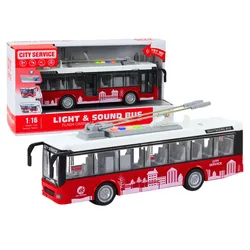 Trolleybus Bus 1:16 Lichtgeräusche fahren weiß und rot