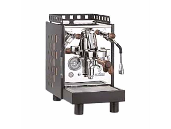 Bezzera ARIA TOP PID schwarz/holz Espresso Halbautomat – Siebträgermaschine/Espressomaschine