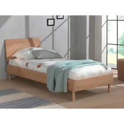 Bett FORREST Naturfarben ca. 90x200 cm Echtholz Eiche