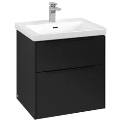 Villeroy und Boch Subway 3.0 Waschtisch-Unterschrank C57801VL 57,2x57,6x47,8cm, ohne LED/Griff Volcano black, volcano black