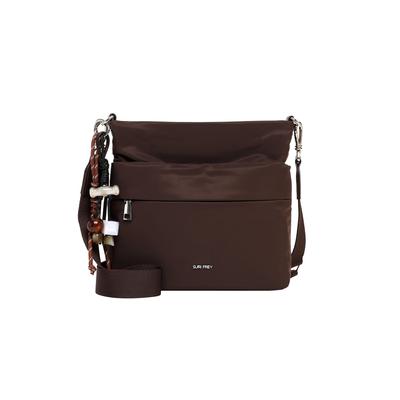Umhängetasche SURI FREY "Umhängetasche SFY Sandey", Damen, Gr. B/H/T: 29cm x 28cm x 7cm 0, braun (braun 200), Polyester, Taschen Umhängetasche