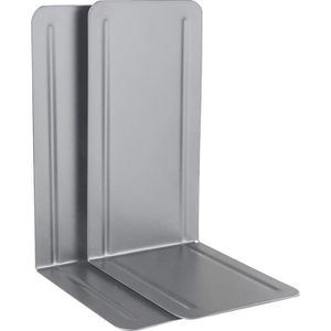 Alco Buchstütze 4303-29, hoch, grau, 13 x 24cm, aus Metall, 2 Stützen, 2 Stück