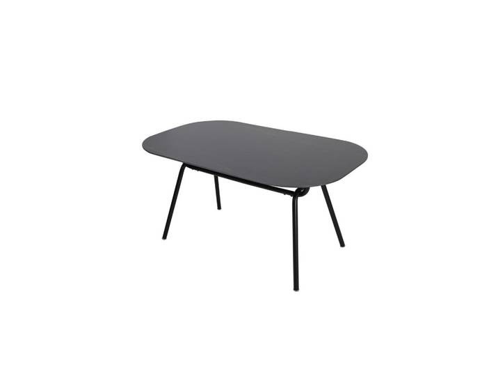 Livetastic Esstisch, Schwarz, Metall, Stein, rechteckig, konisch, 90x75x150 cm, Esszimmer, Tische, Esstische