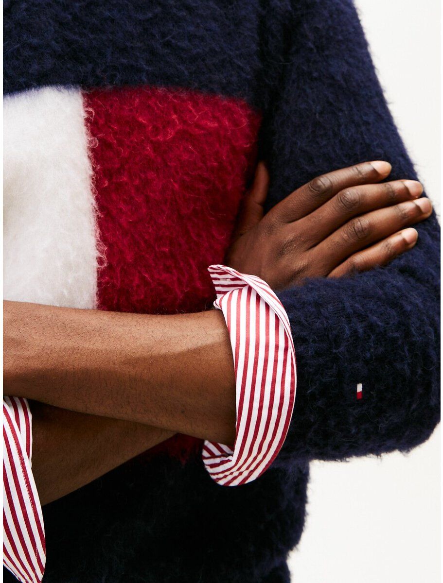 TOMMY HILFIGER Pull en maille iconique drapeau