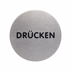 Piktogramm PICTO 490061 DRÜCKEN metallic silber - silber metallic