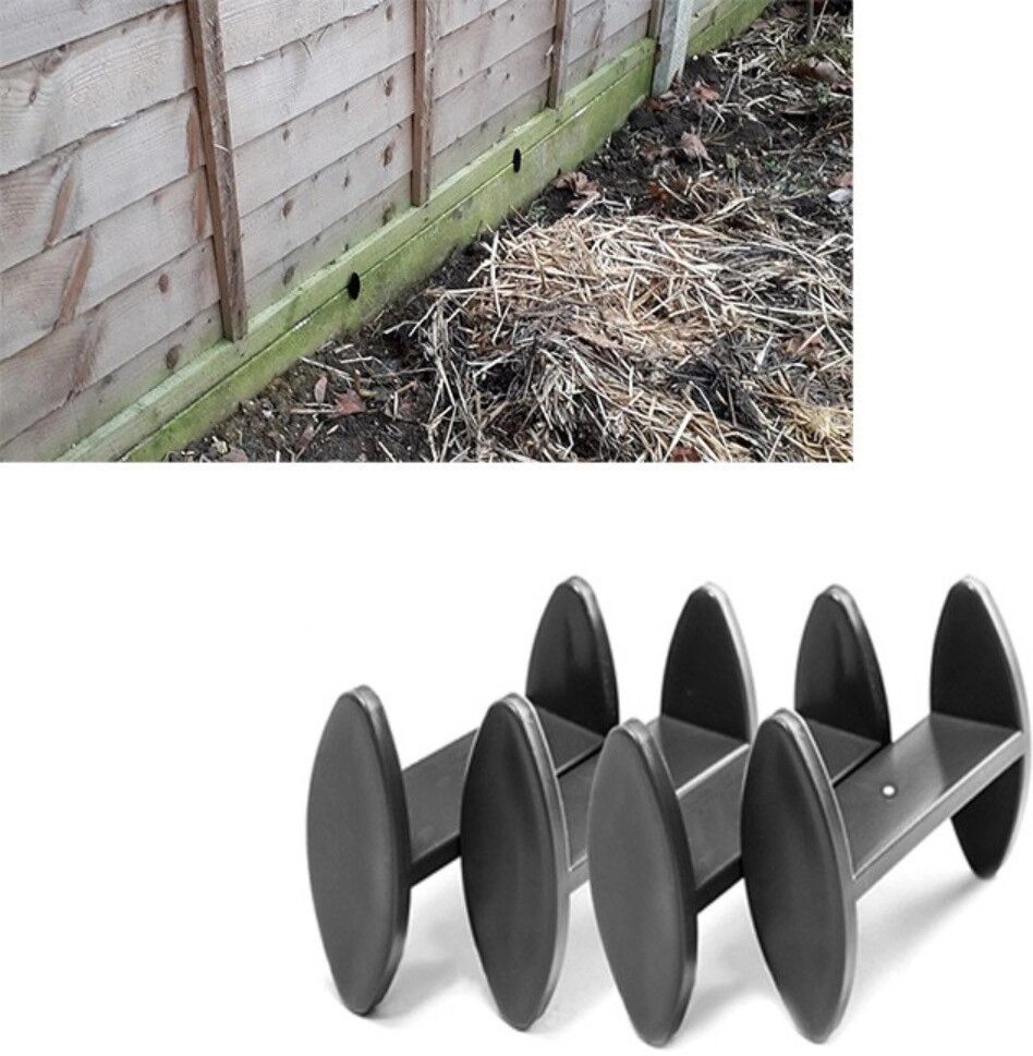 INF 4er-Set Zaunpaneel-Abstandhalter Clips – Schwarze Edelstahl Befestigungsclips für 46mm Paneele