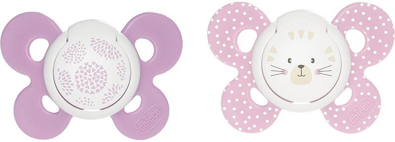 Chicco Physio Comfort 6-16m tétine Girl - Dots/Cat 2 pcs
