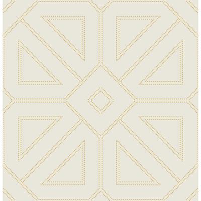 A-Street Prints Voltaire Gold Beaded Geometric Wallpaper