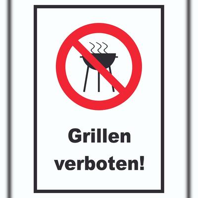 HB-Druck Grillen verboten Schild A5 (148x210mm)