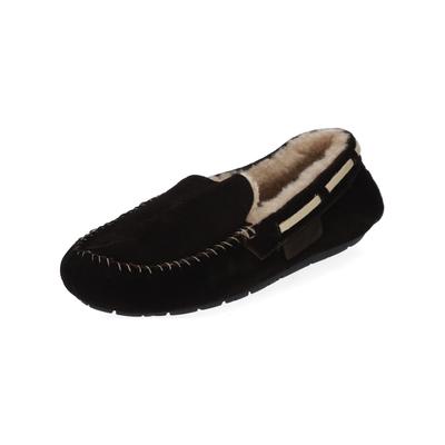 Hausschuh SHEPHERD "Shepherd Hausschuhe Veloursleder", Herren, Gr. 43, moro, Veloursleder, Schuhe Hausschuh