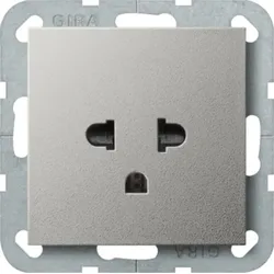 Gira Steckdose EURO-US16 Edelstahl-lackiert 2840600