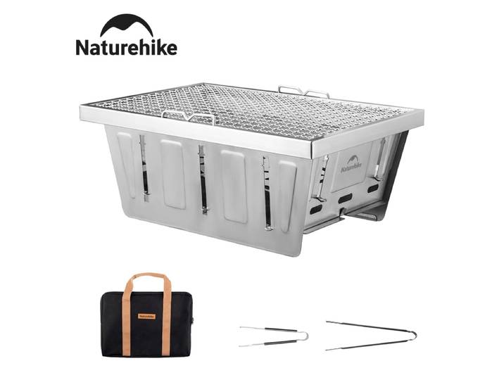 Naturerandonnée Camping gril à charbon de bois pour Table IGT Portable pliant Barbecue gril avec pinces en plein air voiture cuisson BBQ support
