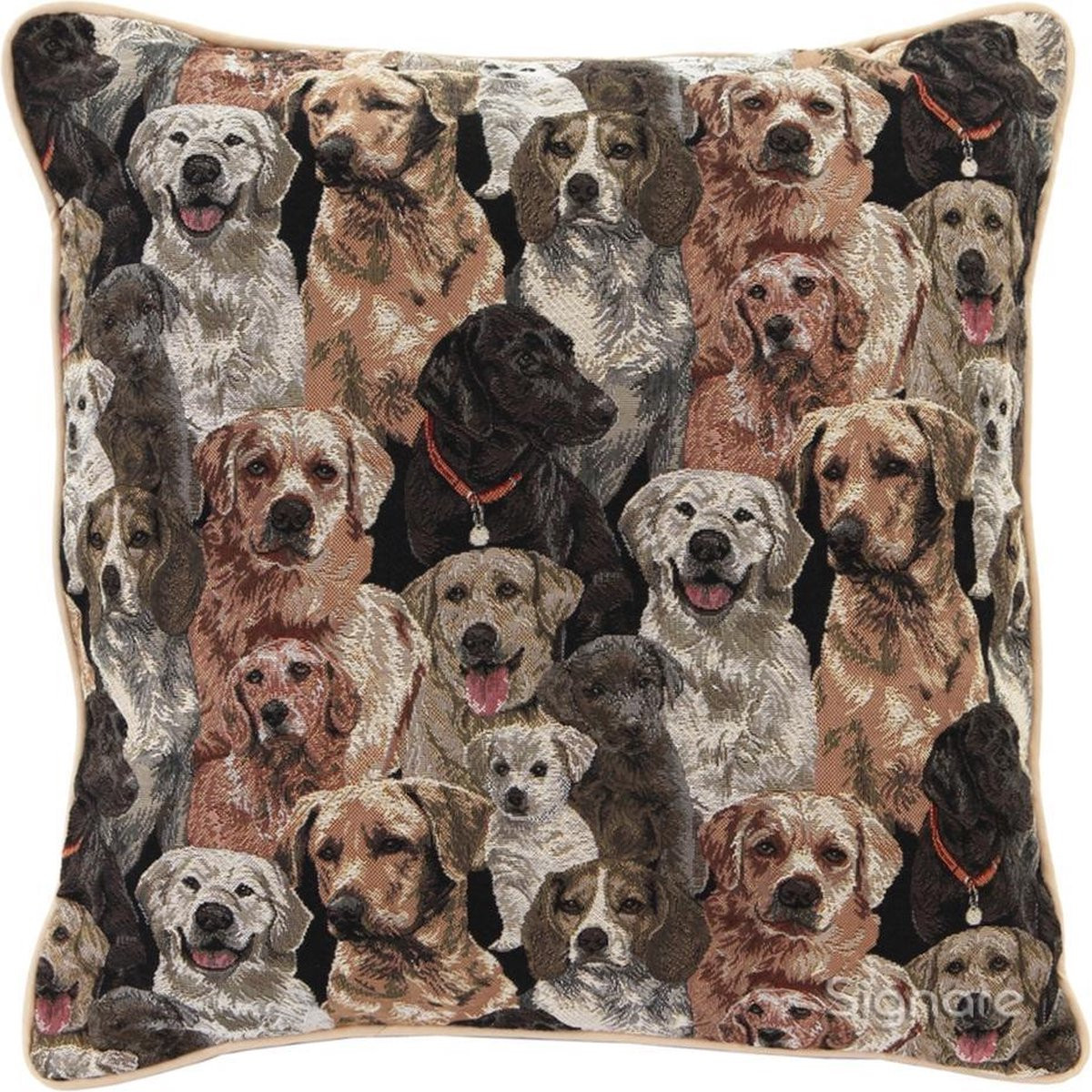 Signare Kussenhoes Gobelin met Hondendecor - 45 cm
