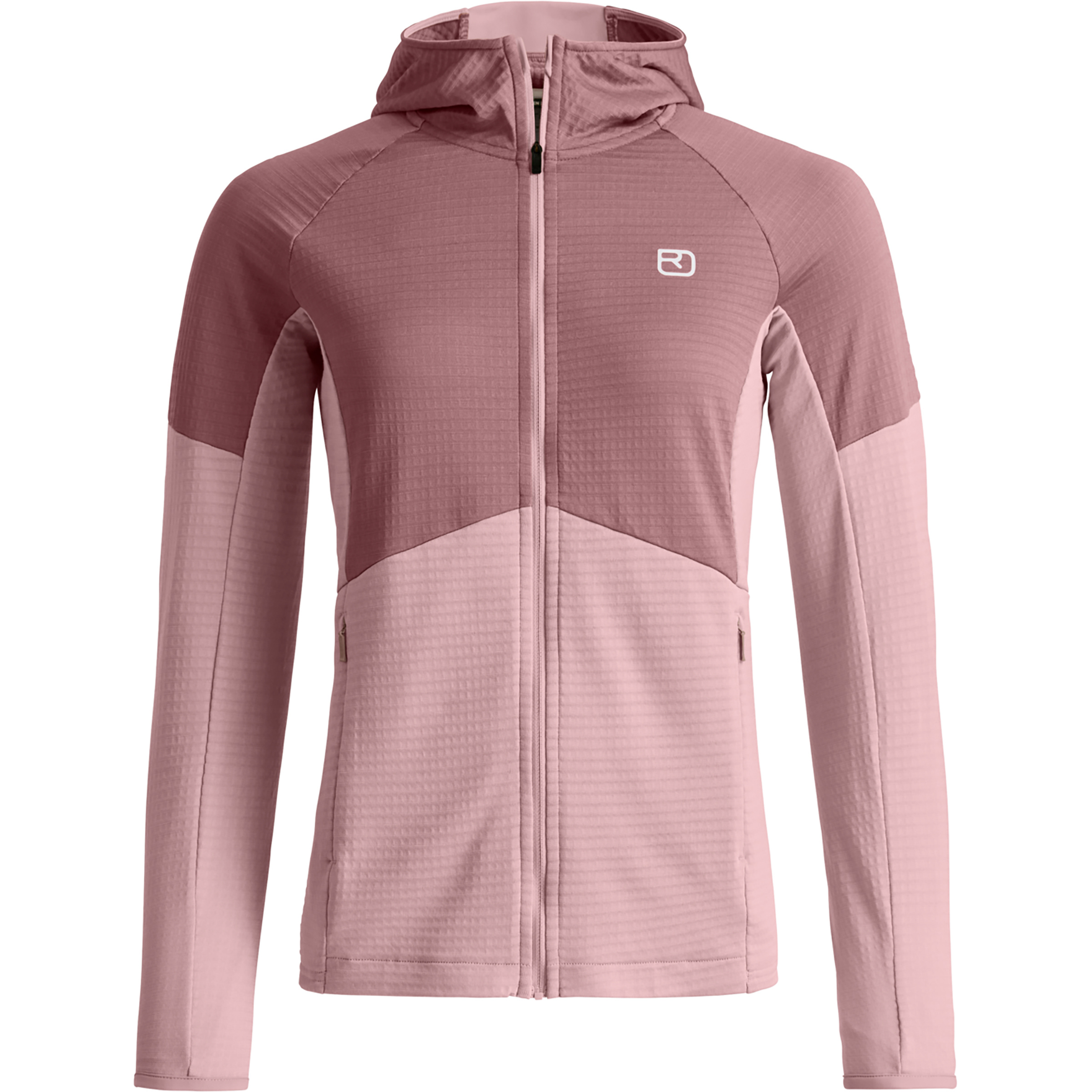 Ortovox Fleece Light Grid Damen Fleecejacke rosa Größe M Bergsteigen Merinowolle