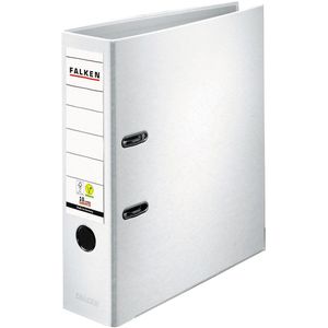 Falken Ordner 9984030, PP, A4, 8cm, Kunststoffordner, weiß