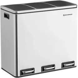 Songmics Rubbi, Abfalleimer, Silber