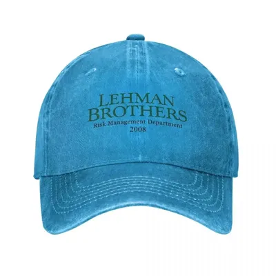 Lehman Brothers Finance Meme Hat Distressed Retro Wall Street Humor Trucker Cap light Gray