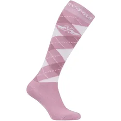 HV POLO Kinder und Damen Reitsocken Kniestrümpfe HVPArgyle pretty pink rosa, Sockengröße: 31/34
