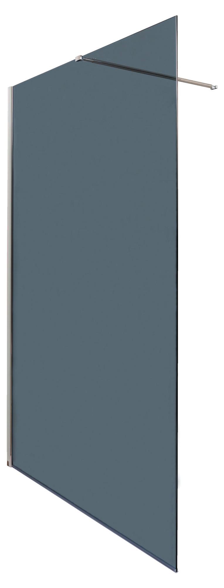 ONDEE ZEN - ITALIENISCHE Duschwand - 8 mm starkes Hartglas - Siebdruck in Rauchoptik - 120 x 200 cm