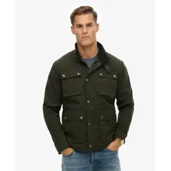 Superdry für Herren. M5012190A Merchant Wax Racer Jacket grün (XL), Lässig, Baumwolle