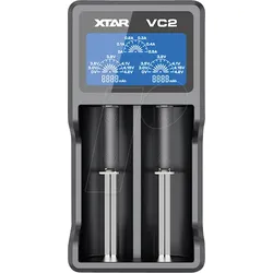 XTAR VC2 - Micro USB Ladegerät, Li-Ion, 2 slot, LCD Display