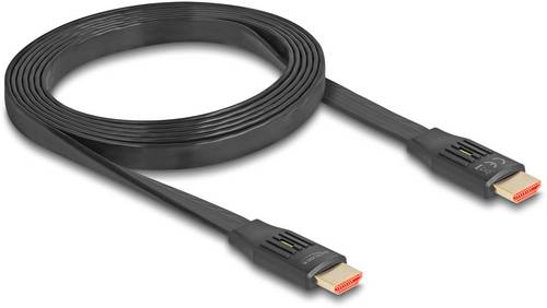 Delock HDMI Anschlusskabel HDMI-A Stecker 2m Schwarz 81002 8K UHD, vergoldete Steckkontakte, eARC HDMI-Kabel
