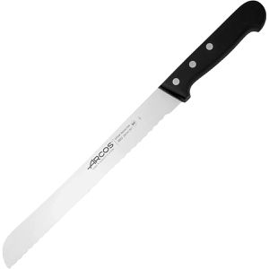 Arcos Brotmesser Universal 282204, 25 cm Edelstahlklinge mit Wellenschliff und Kunststoffgriff