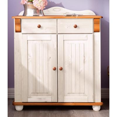 Kombikommode OTTO HOME "Adele", weiß (weiß, kirschbaumfarben), B:92cm H:103cm T:40cm, Massivholz, Sideboards, Kombikommode, aus massiver Kiefer, 92cm breit, Topseller
