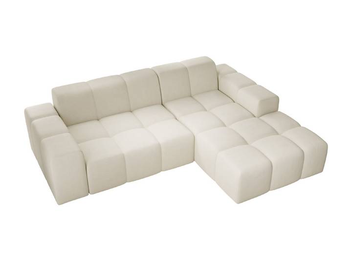 PROMETO Möbel Ecksofa Sofa ohne Schlaffuktion, Ecksofa L-Form Veloursstoff Fogo