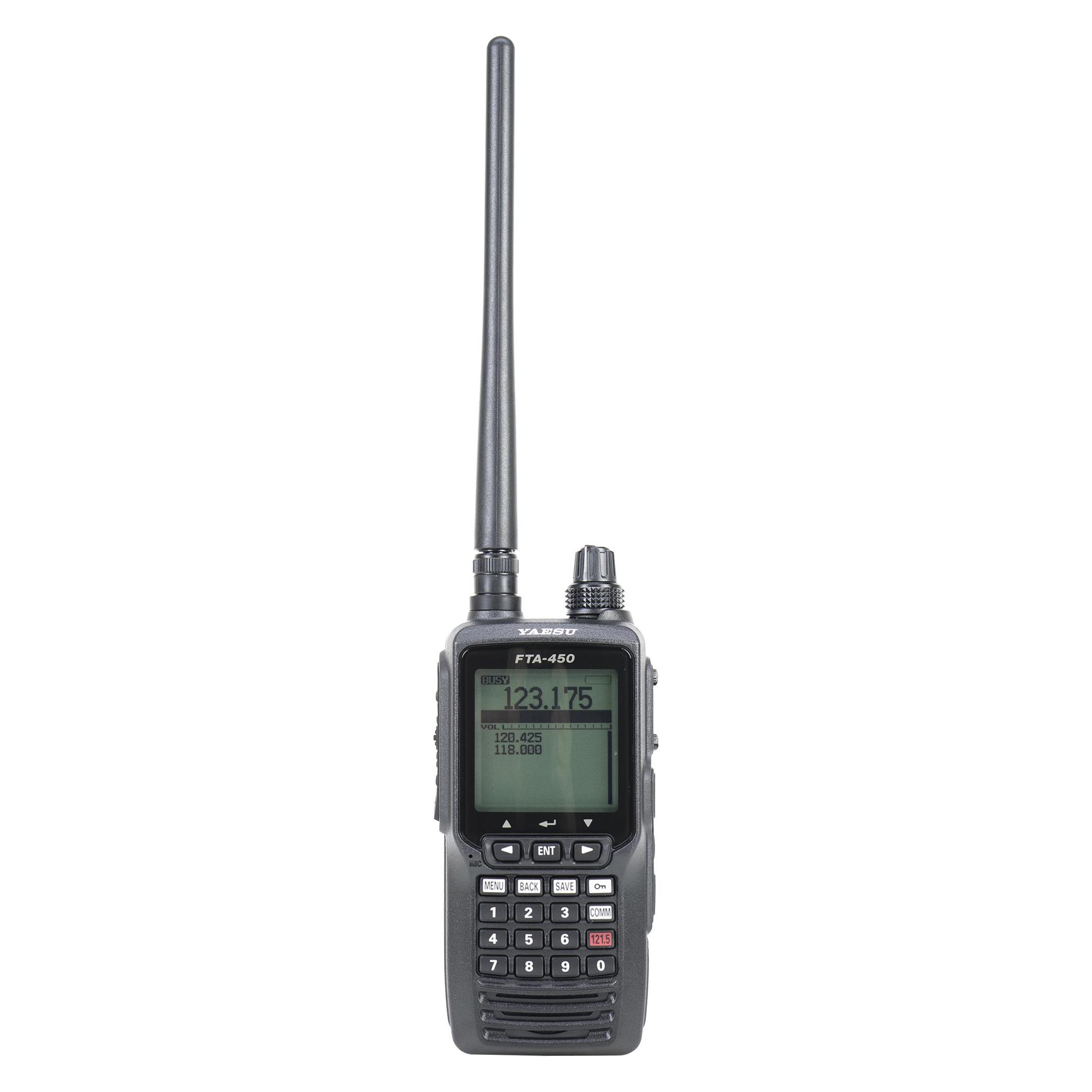 Yaesu FTA450L Tragbares UKW-Funkgerät für die Luftfahrt, 118.000-136.975 MHz, 2200 mAh (43698451)