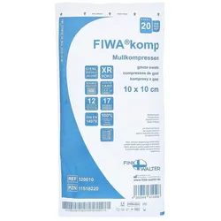 FIWAkomp Mullkomp.10x10 cm steril 12fach RK