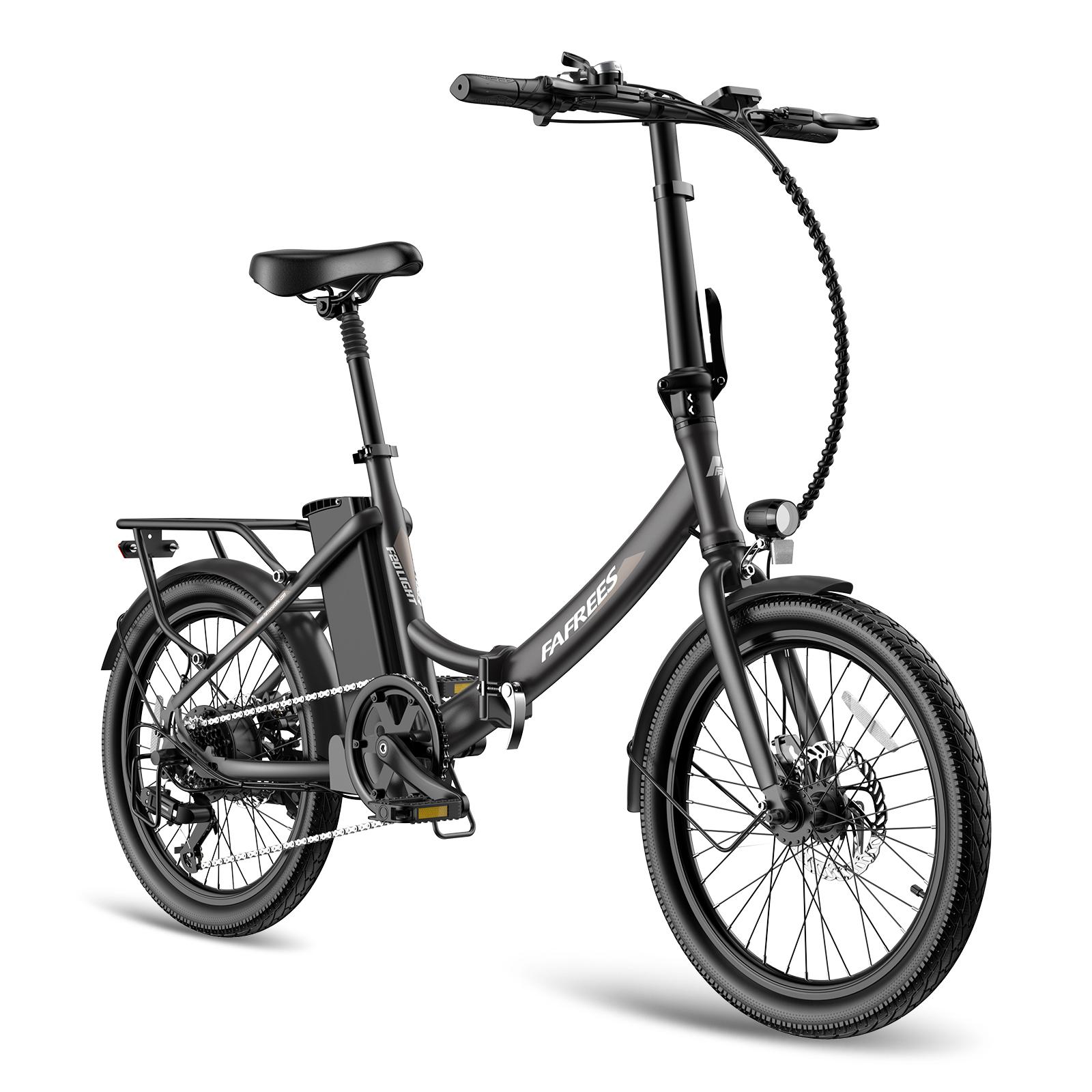 Klapp-Pedelec 20 Zoll 250W 36V 20Ah Akku 150km Reichweite Shimano 7-Gang IPX5, Schwarz