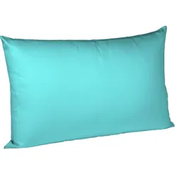 fleuresse Bettwäsche Mako Satin Colours 009100-6066 petrol Kuschelkissen 40x40 cm