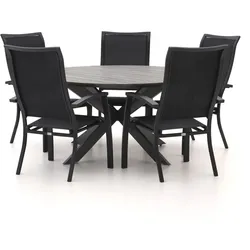 Bellagio Lugo/Fidenza ø 149 cm Gartenmöbel-Set 6-teilig stapelbar