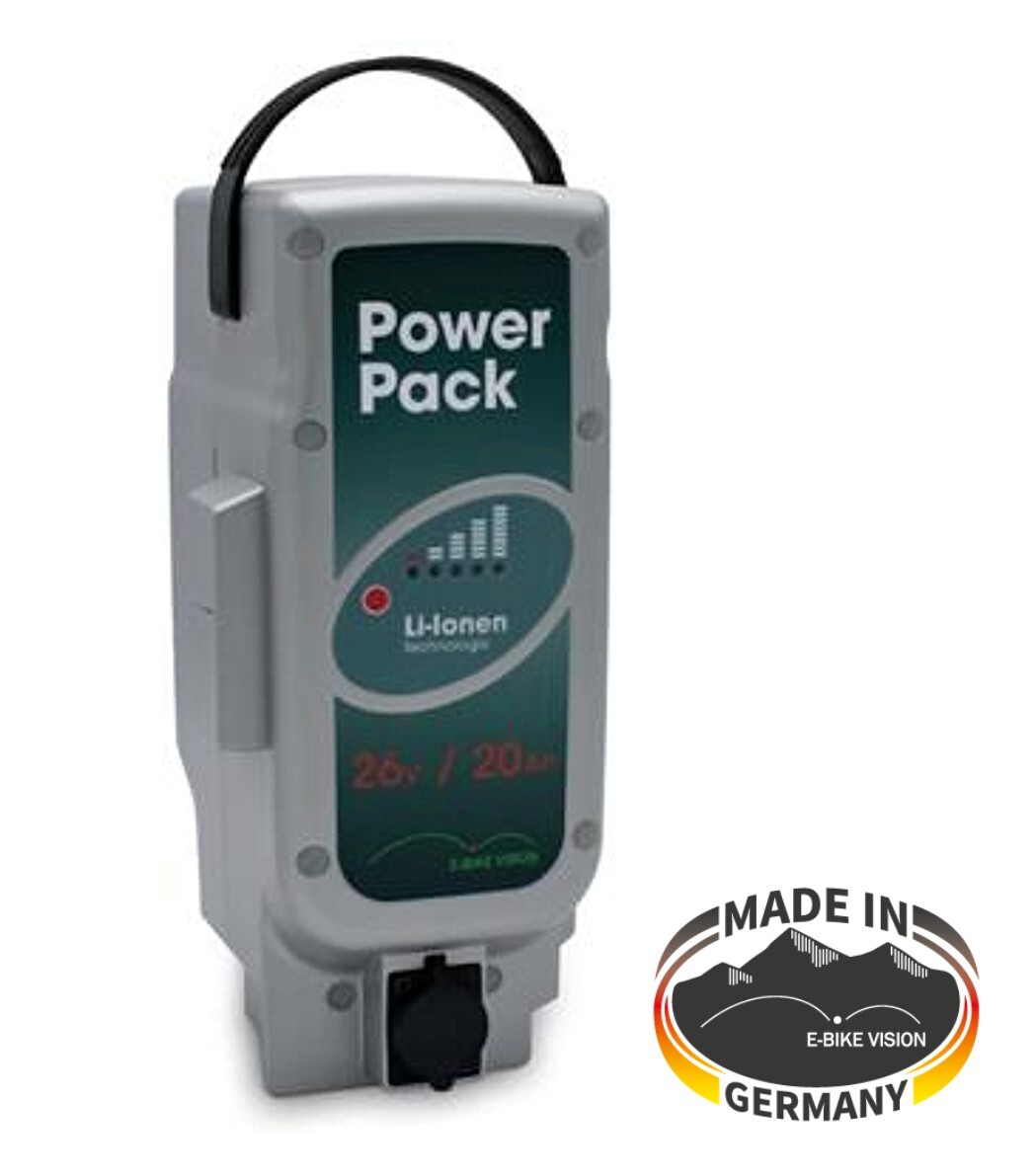 E-Bike Vision Ersatzakku Power Pack 26V 20Ah Derby Cycle Panasonic Flyer Kalkhof Akku