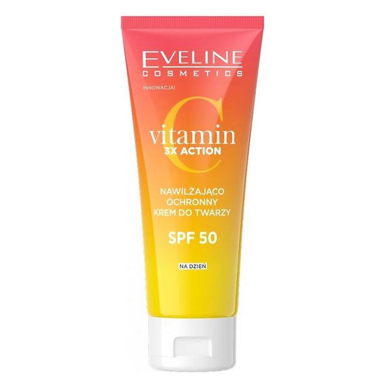 Eveline Vitamin C 3xAction Nawilżająco - Ochronny Krem do twarzy SPF50 na dzień 30ml (SPF 50, 30 ml) (37025670)