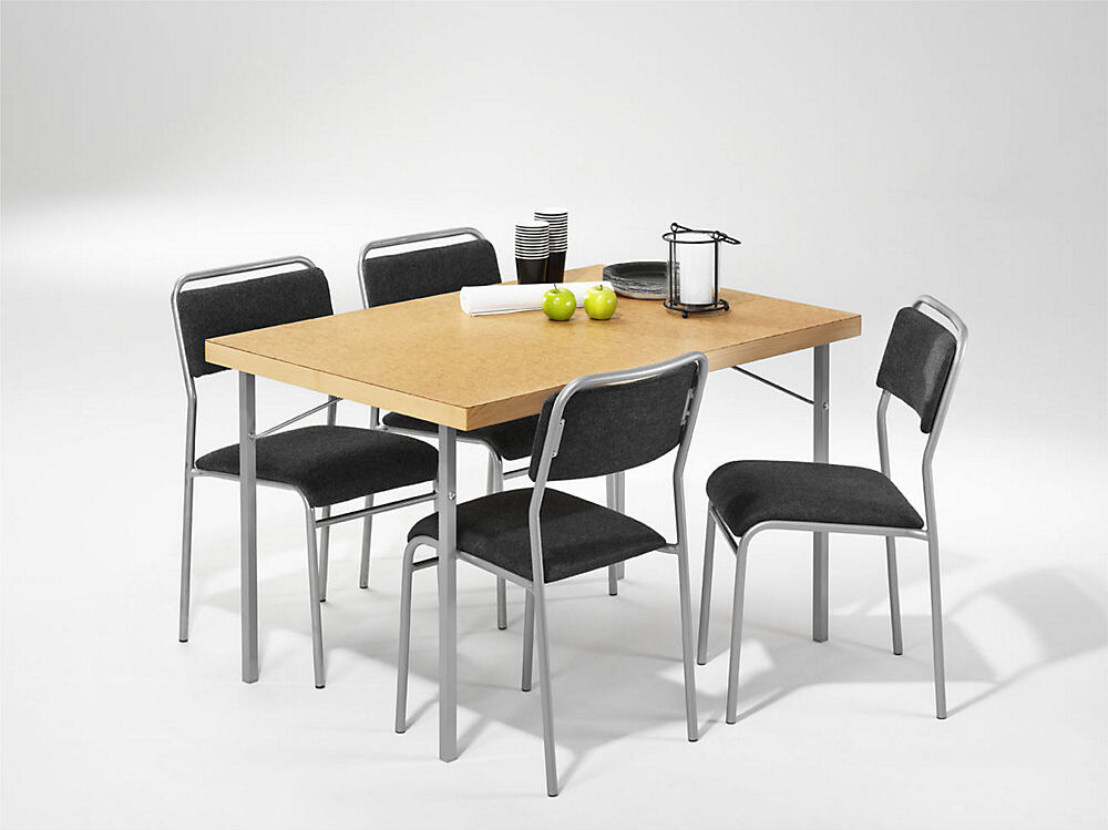 kaiserkraft Klapptisch, Gestell Metall, alusilber, BxT 1200 x 800 mm, Holz-Faserplatte