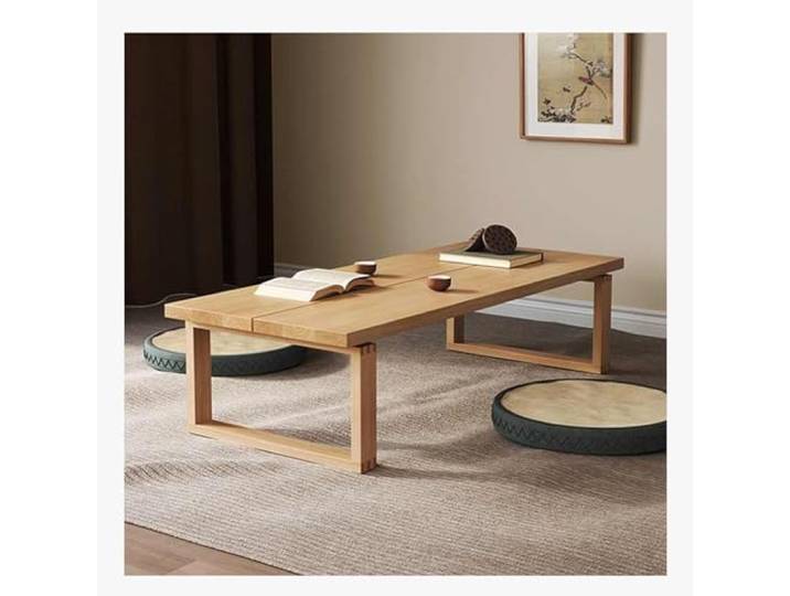 CHDdfhRH Kreativer rechteckiger Couchtisch aus Massivholz. Studiertisch for(80 * 50 * 45cm)
