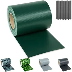 tectake® Sichtschutzstreifen, für Einzelstab- und Doppelstabmatten-Zäune, blickdicht und extrem reißfest, leichte Montage, inklusive Befestigungsclips
