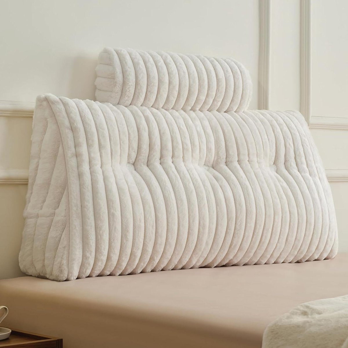 Wit Leeskussen - Comfortabel Wigkussen voor Volwassenen - 100 cm