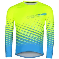 Force Angle MTB Herrenlangarmshirt in Neon-Blau. Gr. S