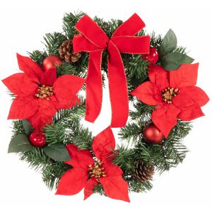 Idena Weihnachtskranz 31904, Ø 40 cm, Tannenzweige aus Kunststoff