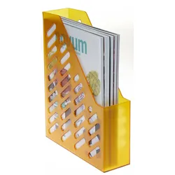 Stehsammler Polystyrol orange-transparent , DIN C4