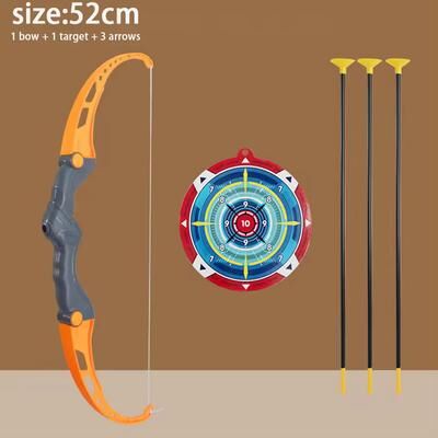 Multisell Products Hub Kids Archery Set Toy With Target Safe Outdoor Bow And Arrow Shooting Game For Children orange