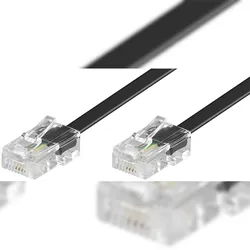 Goobay 50256 ISDN Modularanschlusskabel, 6 m, Schwarz - RJ45-Stecker (8P4C) > RJ45-Stecker (8P4C)