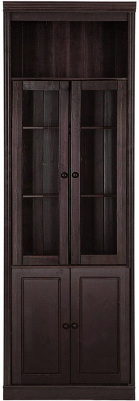 Rosalind Wheeler Demetricia 223cm H x 74cm W Library Bookcase Brown