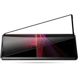 Screenguard Sony Xperia 1 III Full Screen Panzerglas Schutzfolie 2.5D 9H (Sony Xperia 1 III), Smartphone Schutzfolie, Schwarz